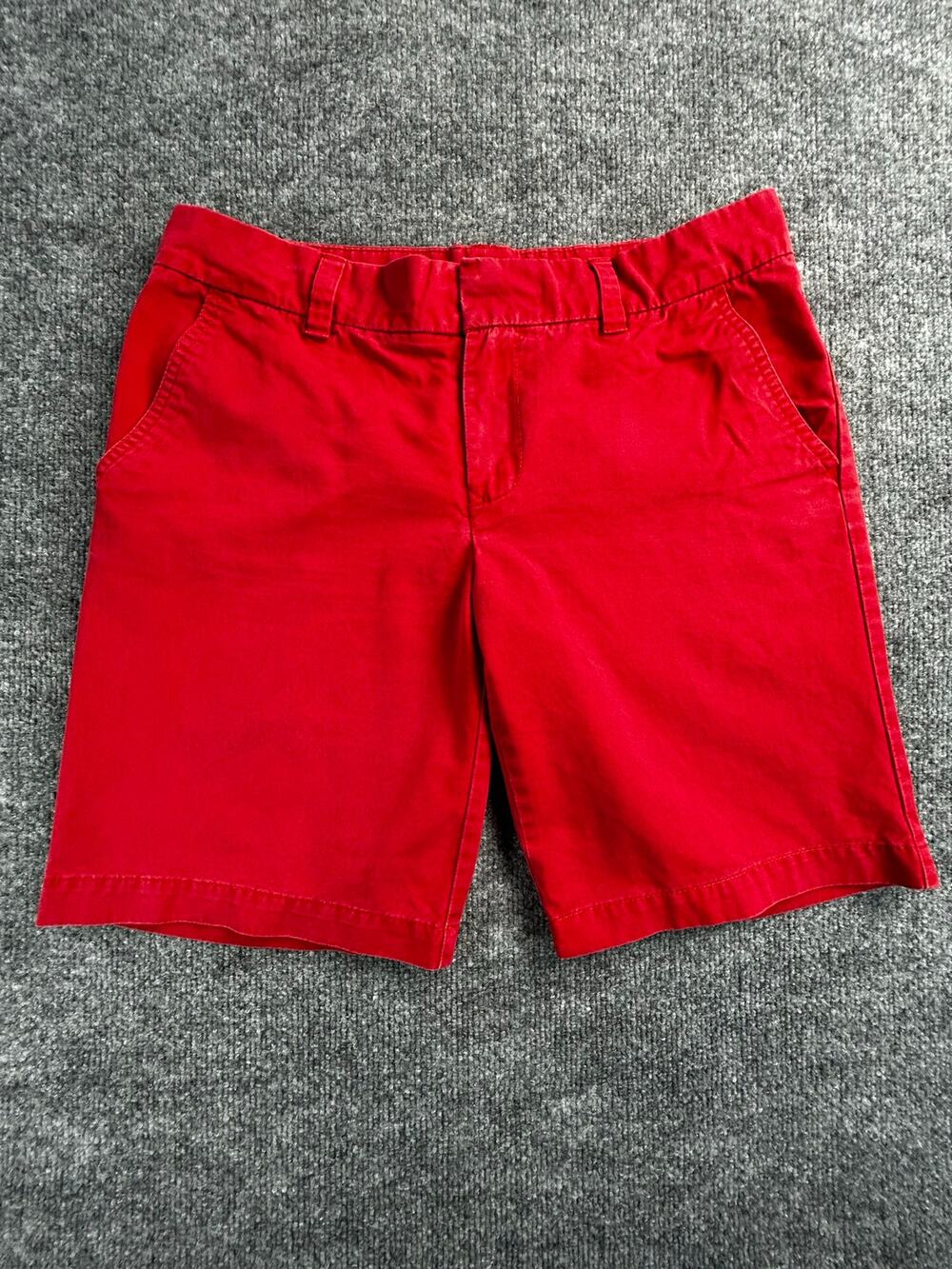 Tommy Hilfiger Women's Red Chino Shorts Size 6 Cotton Flat Front